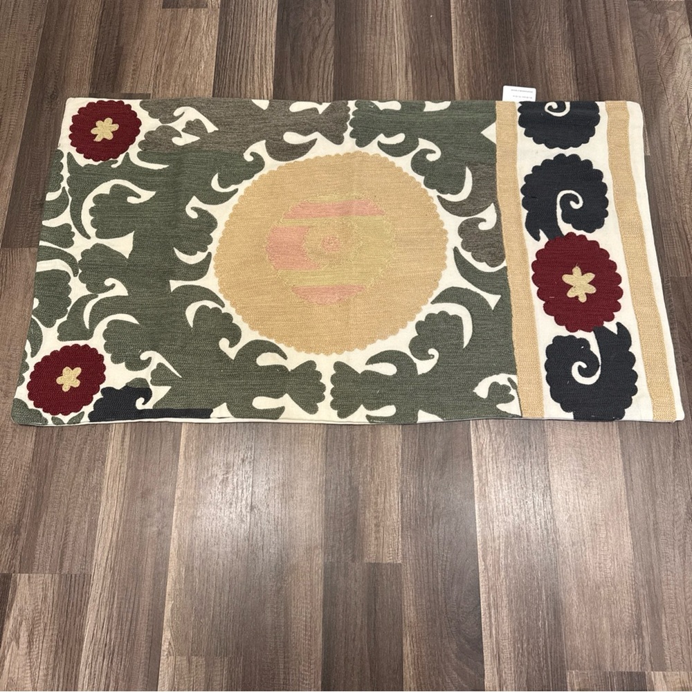 Pottery Barn Sofia Embroidered Lumbar Pillow Cover - 20x36in